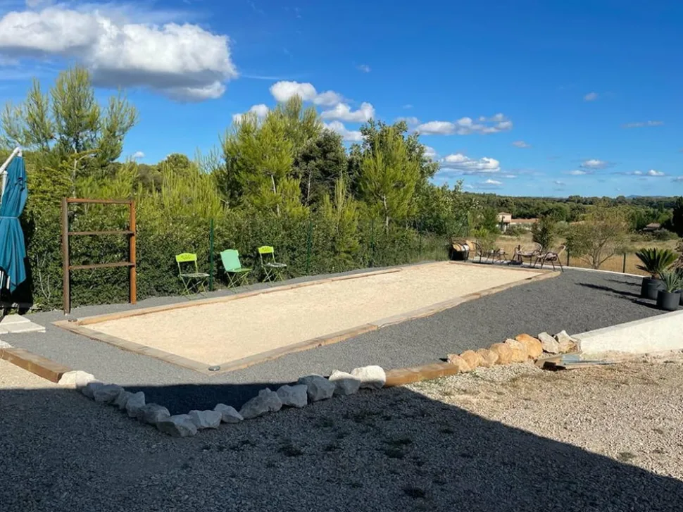 KING MATERIAUX - Kit terrain de pétanque jaune 50m²