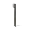 KOBI - Borne de jardin extérieur design grise 1m pour ampoule gu10