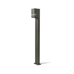 KOBI - Borne extérieur rectangle aluminium gu10 noir 100cm 230v ip44 professionnel