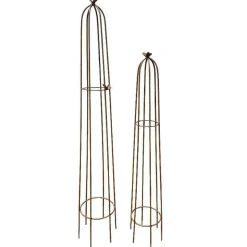 LA GRANDE PRAIRIE - Ensemble support plantes papillons 28x28x170cm
