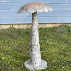 LA GRANDE PRAIRIE - Grand champignon fer patiné 30x30x56cm