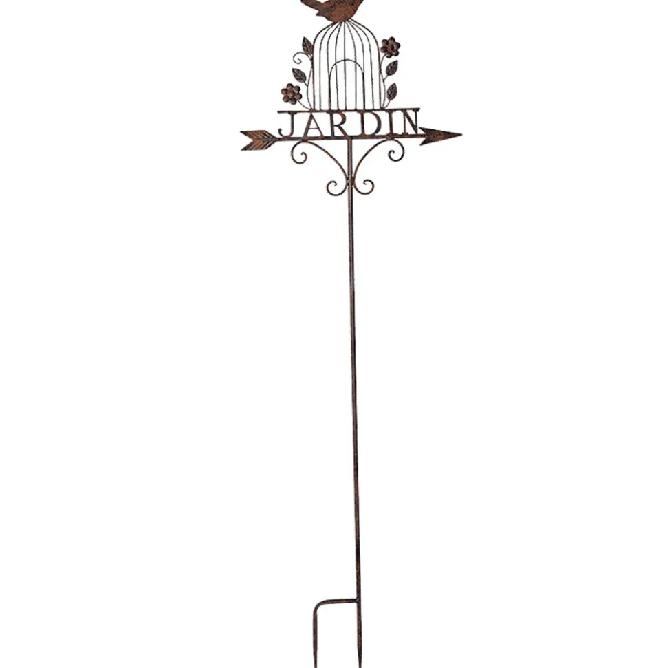 LA GRANDE PRAIRIE - Tuteur jardin fer marron 48x147cm