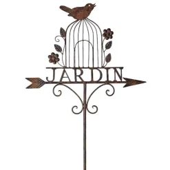 LA GRANDE PRAIRIE - Tuteur jardin fer marron 48x147cm