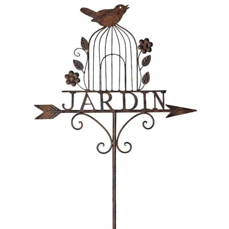 LA GRANDE PRAIRIE - Tuteur jardin fer marron 48x147cm