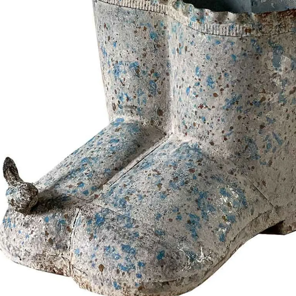 LA GRANDE PRAIRIE - Vase boots fer patiné 20x17x16cm