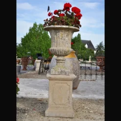 LA GRANDE PRAIRIE - Vase jardin médicis pierre reconstituée 75cm