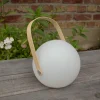 Lampe de table led ronde atom