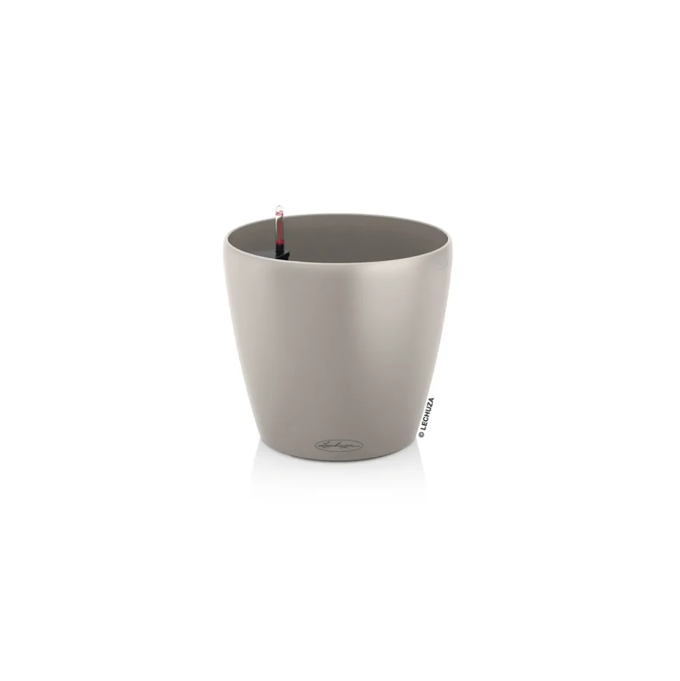 LECHUZA - Pot Classico Color, coloris brun sable - D.15xH.14cm