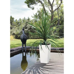 LECHUZA - Pot Cubico Color, coloris blanc D.40cm