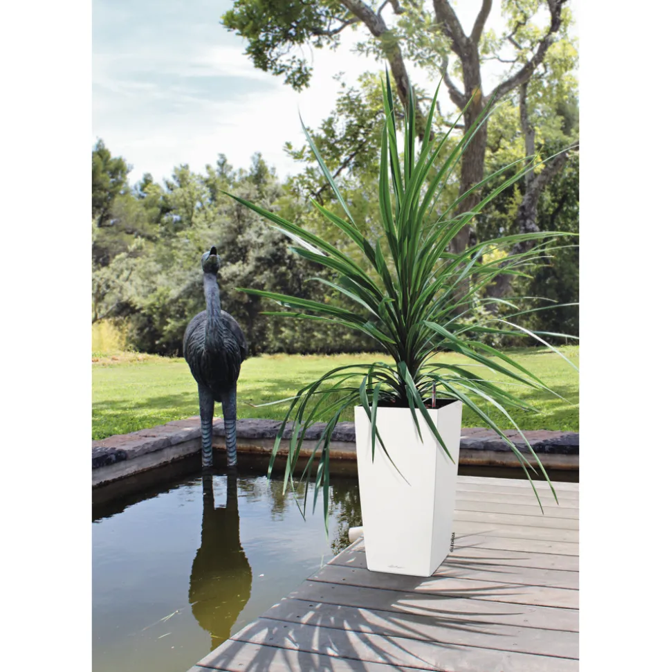 LECHUZA - Pot Cubico Color, coloris blanc D.40cm