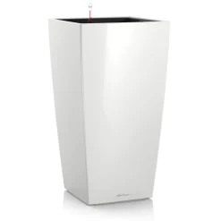 LECHUZA - Pot Cubico Premium, coloris blanc L.40xl.40xH.75cm