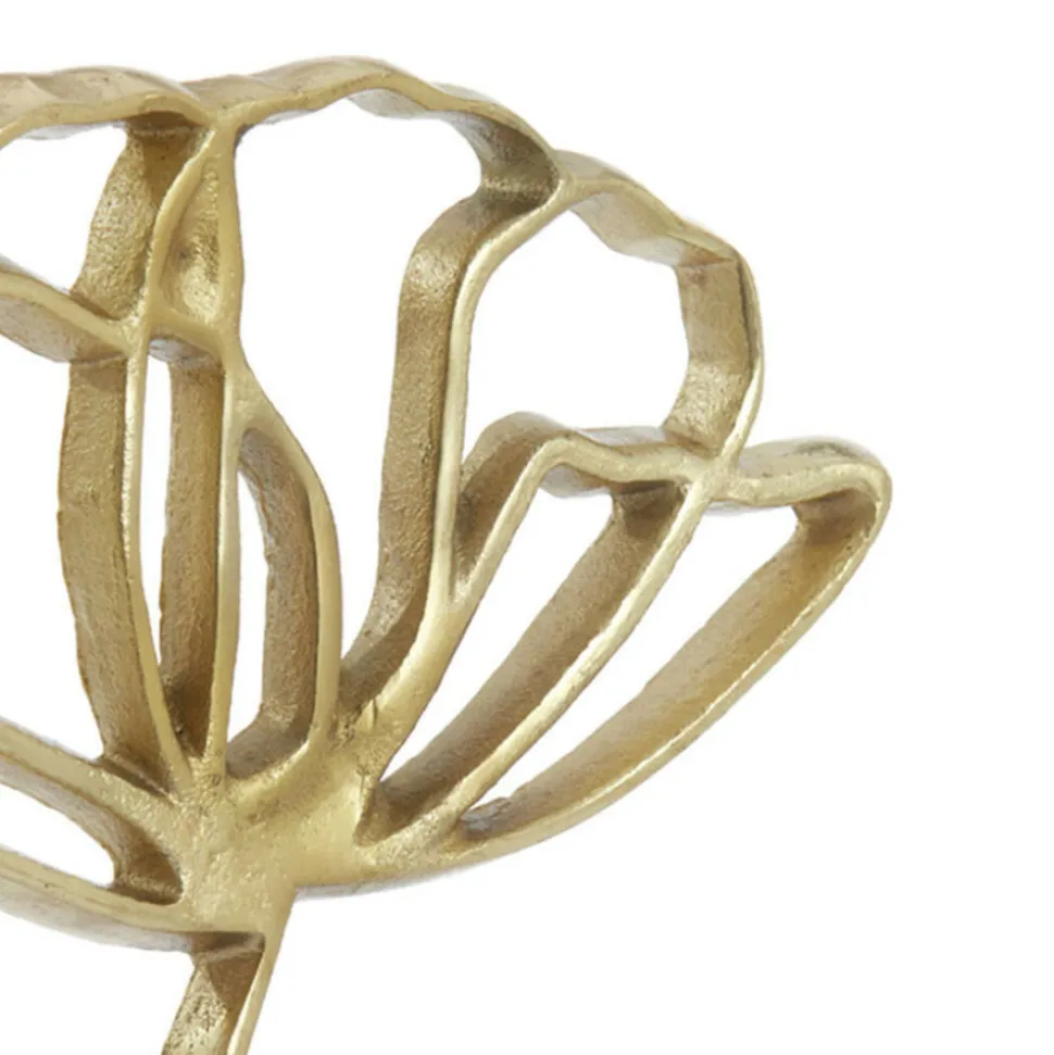 LIGHT AND LIVING - Décoration rose bronze métal 28x9x45cm