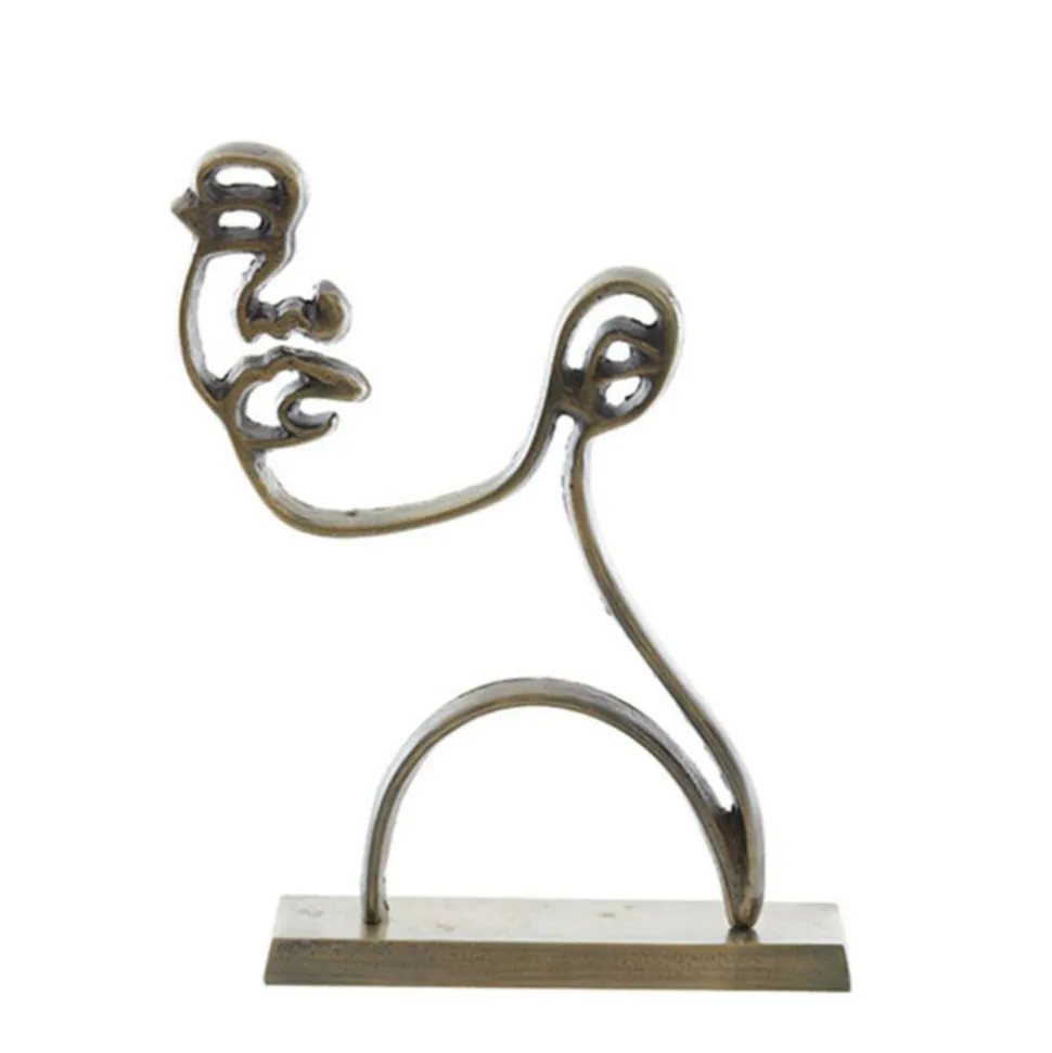 LIGHT AND LIVING - Silhouette sur pied face bronze 38x8x28cm