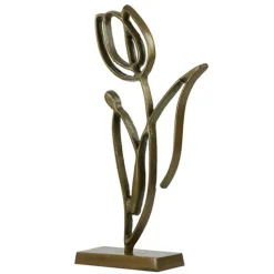LIGHT AND LIVING - Statuette tulipanu métal bronze 24x9x45cm