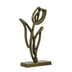LIGHT AND LIVING - Statuette tulipanu métal bronze 17x6x35cm