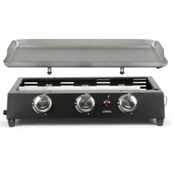 LIVOO - Livoo plancha gaz 7200w en métal noir - doc249
