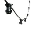 LOTTI - Guirlande guinguette 5m 8 douilles e27 câble noire prolongeable ip44 luxa 230v lotti