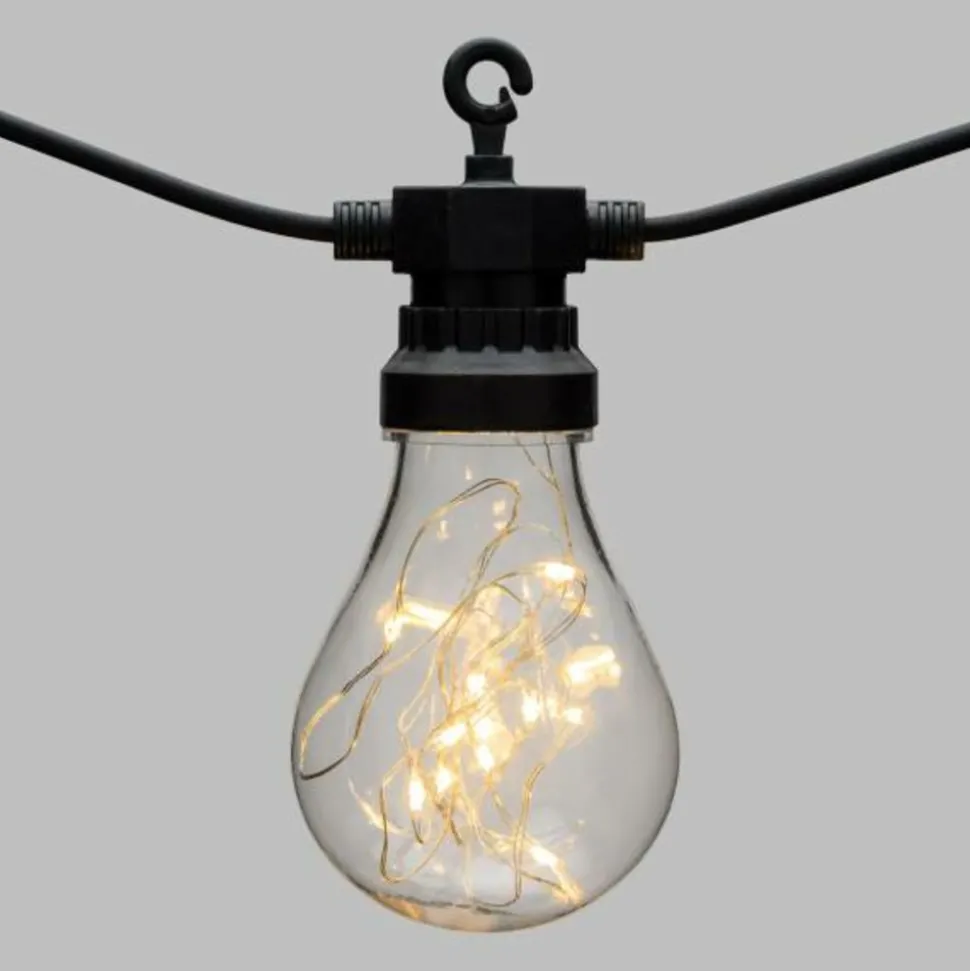 LOTTI - Guirlande lumineuse guinguette 10 ampoules fil de lumière micro led étanche lotti