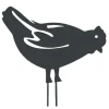 LOUIS MOULIN - Figurine à piquer poule - 28x39 cm - anthracite