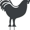 LOUIS MOULIN - Figurine à piquer coq - 42,5x42 cm - anthracite
