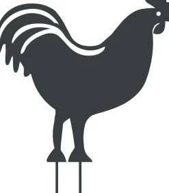 LOUIS MOULIN - Figurine à piquer coq - 42,5x42 cm - anthracite