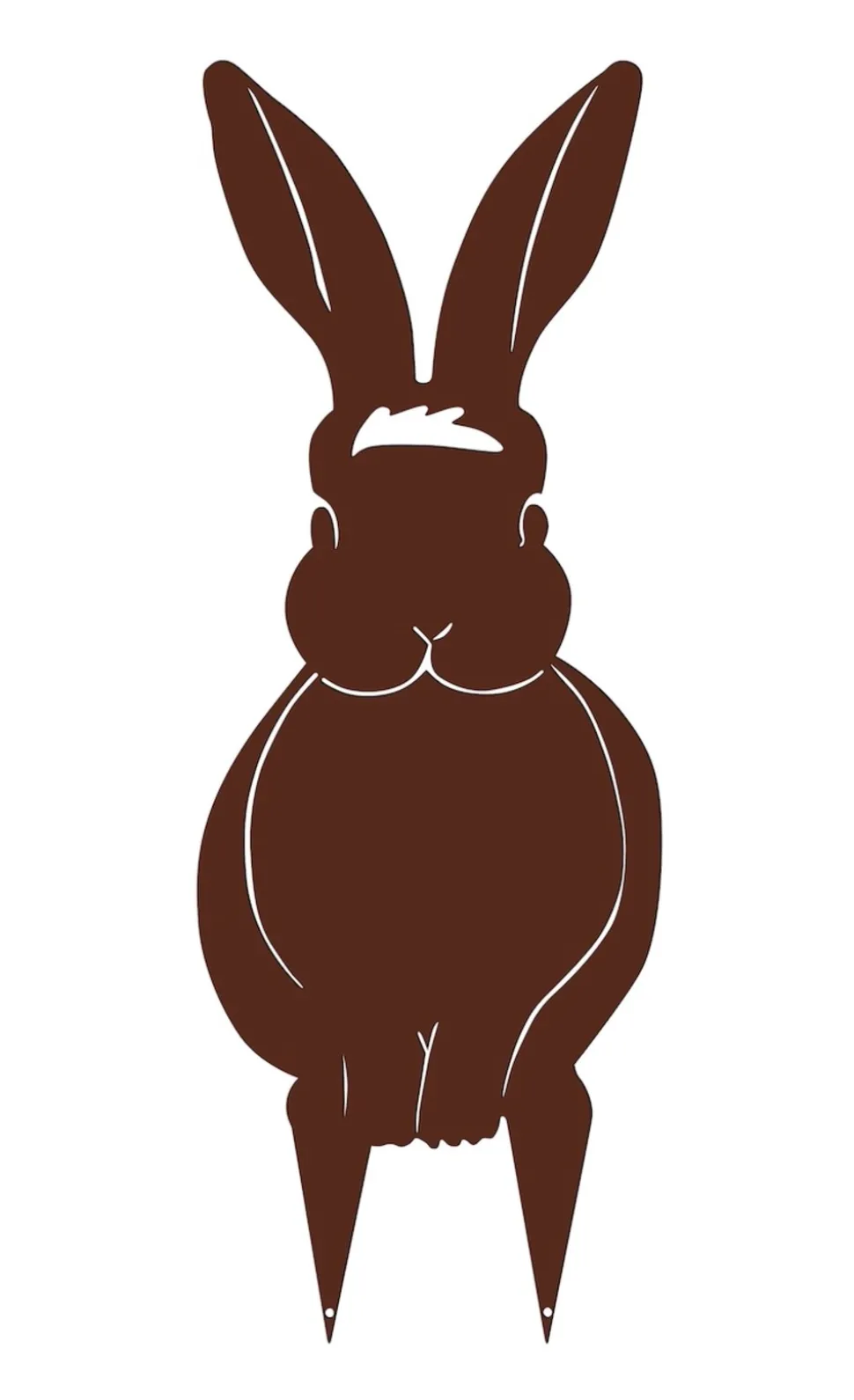LOUIS MOULIN - Figurine à piquer en forme de lapin - 17x43,5cm - fer vieilli