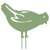 LOUIS MOULIN - Figurine à piquer poule - 28x39 cm - vert clair