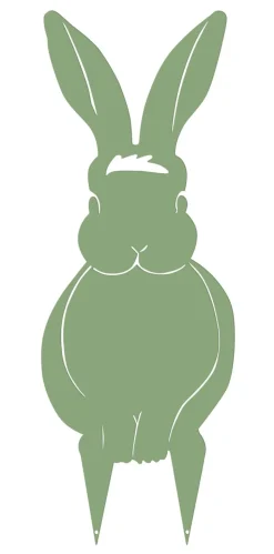 LOUIS MOULIN - Figurine à piquer en forme de lapin 17x43,5cm - vert pâle