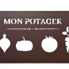 LOUIS MOULIN - Pancarte décorative en métal "mon potager - 25x12,5cm - fer vieilli