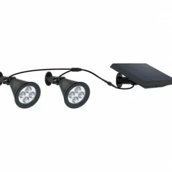 LUMI JARDIN - Spot solaire led - - family spiky - 3 w - blanc froid - pvc - noir