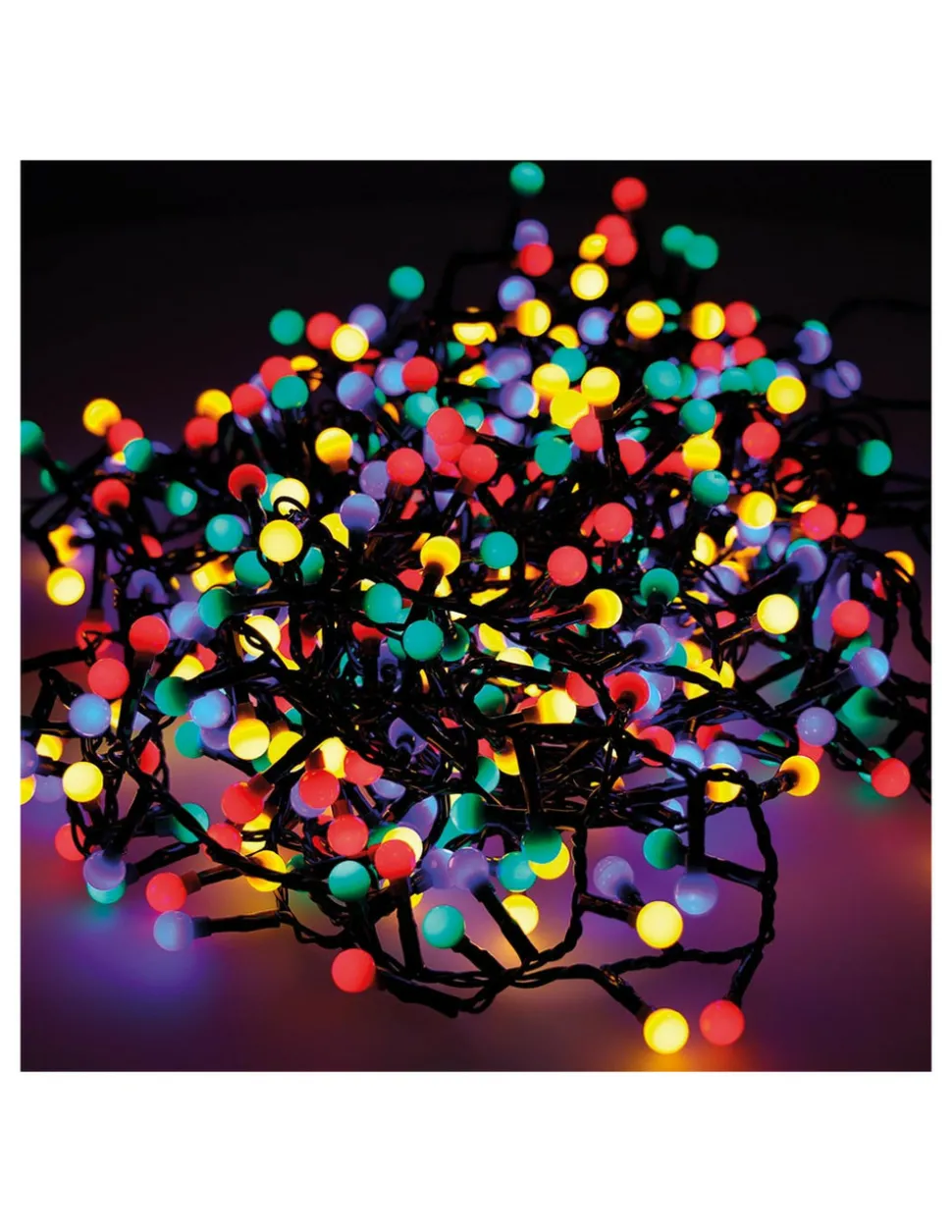 LUMINEO - Guirlande lumineuse extérieur led scintillante ''cherry compact'' 16m 500 led multi-couleur.