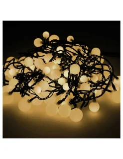 LUMINEO - Guirlande lumineuse led ''cherry'' lampes de 3 tailles 14m 120 led lumière chaude extérieur