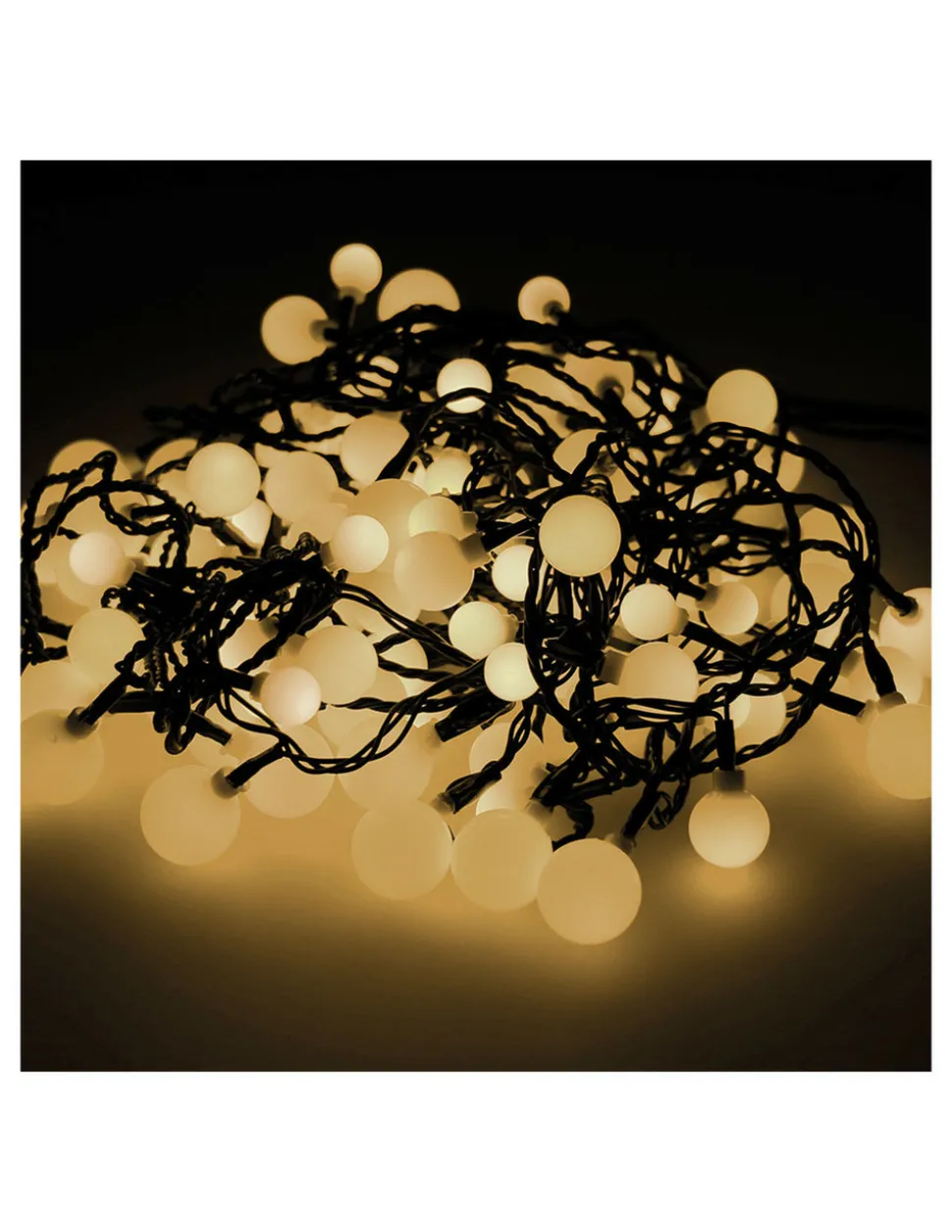 LUMINEO - Guirlande lumineuse led ''cherry'' lampes de 3 tailles 14m 120 led lumière chaude extérieur