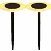 LUMISKY - 2 balises solaires à piquer ufo noir acier h35cm