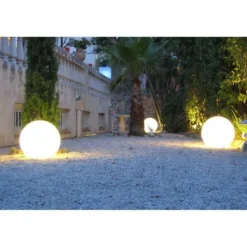 LUMISKY - - boule lumineuse filaire pour extérieur led - blanc bobby - ø60cm culot e27
