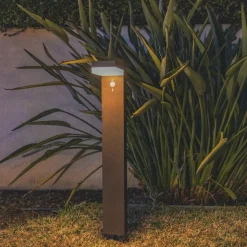 LUMISKY - Balise solaire avec détecteur cenova noir aluminium h50cm