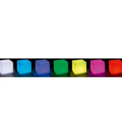 LUMISKY - Cube solaire lumineux multicolore casy blanc plastique h30cm