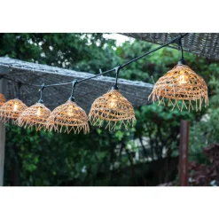 LUMISKY - Guirlande Hawaii Light 6 m avec 10 abat-jour effet paille