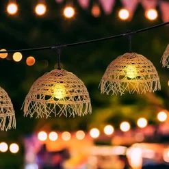 LUMISKY - Guirlande Hawaii Light 6 m avec 10 abat-jour effet paille