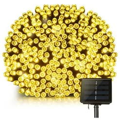 LUMISKY - Guirlande lumineuse solaire 8 modes yogy jaune plastique 33.90m