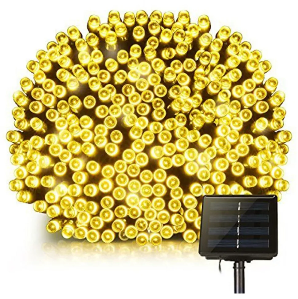 LUMISKY - Guirlande lumineuse solaire 8 modes yogy jaune plastique 33.90m