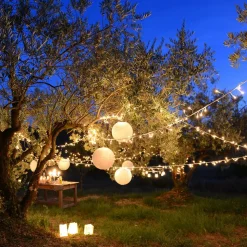 LUMISKY - Guirlande lumineuse solaire 8 modes yogy jaune plastique 33.90m