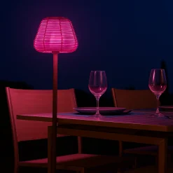 LUMISKY - Lampadaire nomade midy beige poly rotin