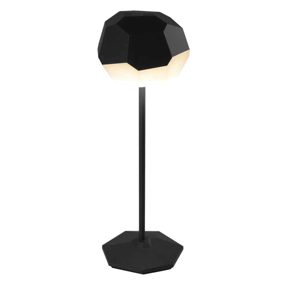 LUMISKY - Lampe de table design stone noir aluminium h33cm