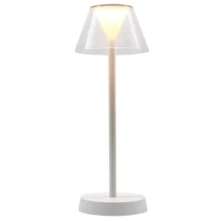 LUMISKY - Lampe de table sans fil led beverly blanc plastique h34cm