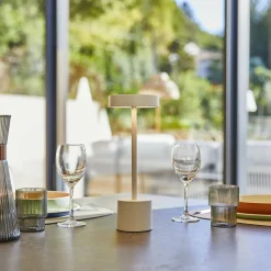 LUMISKY - Lampe de table sans fil roby blanc aluminium