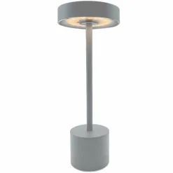 LUMISKY - Lampe de table sans fil touch roby gris aluminium