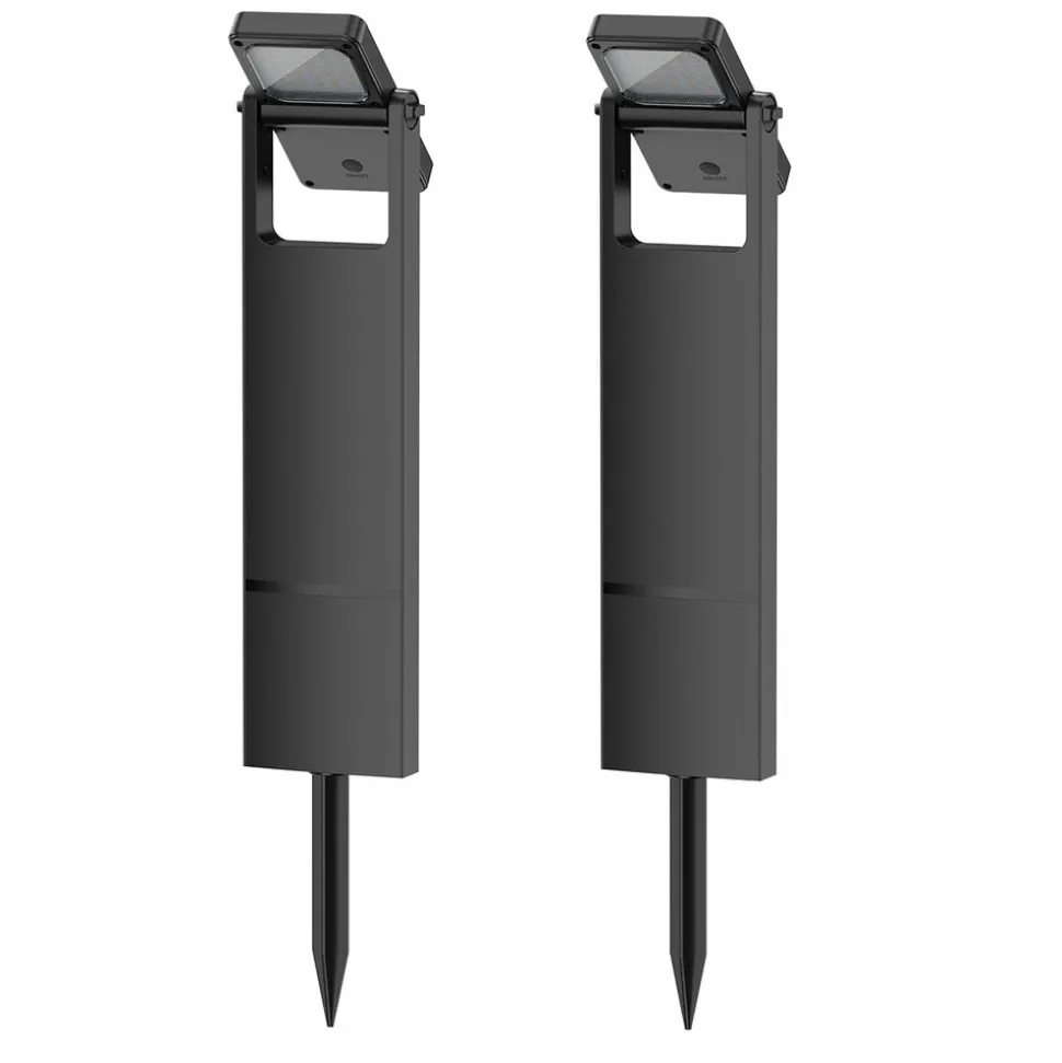 LUMISKY - Lot de 2 balises solaires brity noir abs h49cm