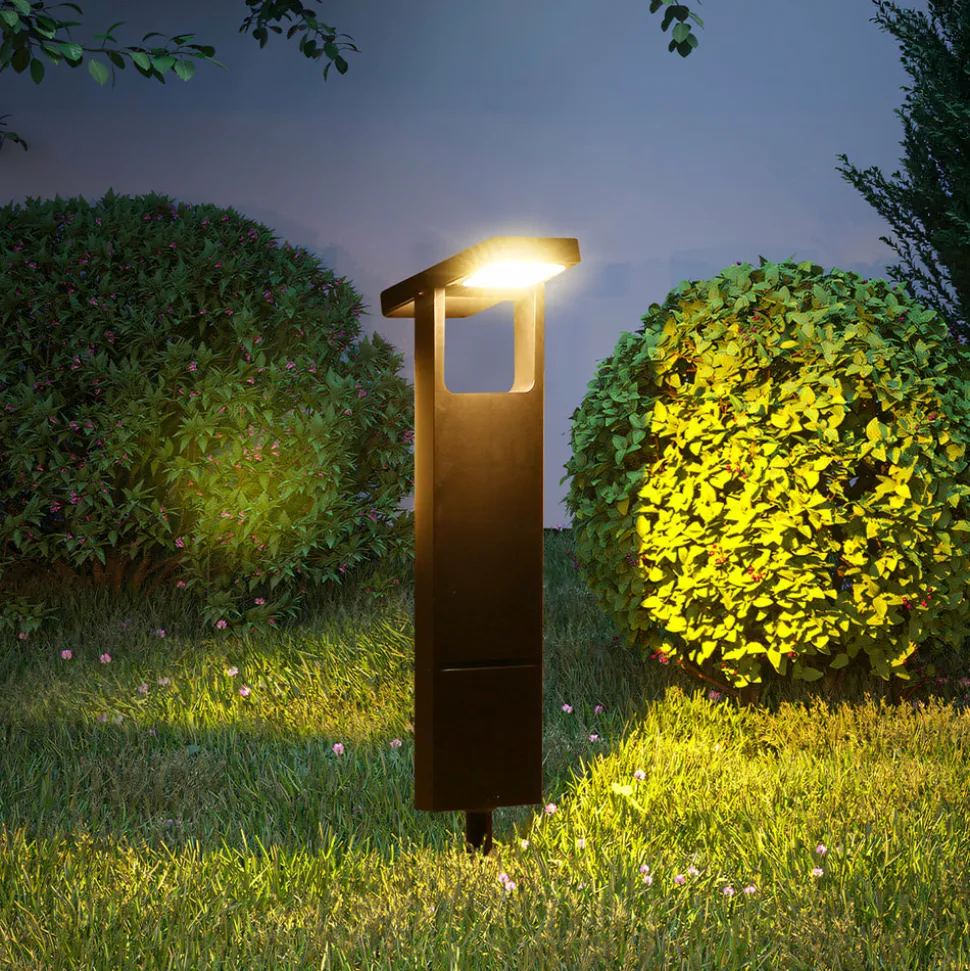 LUMISKY - Lot de 2 balises solaires brity noir abs h49cm