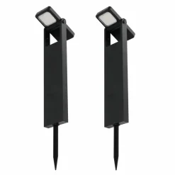 LUMISKY - Lot de 2 balises solaires brity noir abs h49cm